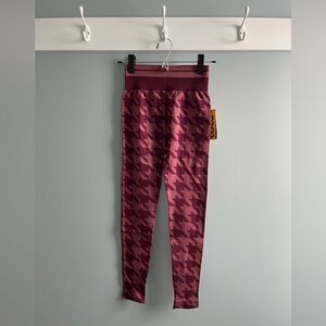 Lole Leggings - Burgundy Houndstooth